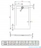 Radaway Teos F brodzik 140x80cm cemento HTF14080-74